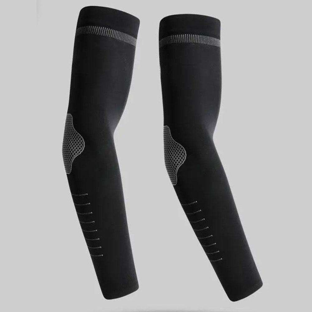 1Pair Men's Summer Ice Silk Sun Protection Ice Sleeves Cool and Breathable Outdoor Sports Cycling Fishing Arm Protection Long Sleeves