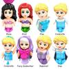 Non-Toxic Fairy Tale Princess Children Belle Beast Cinderalla Anna Olivia Model Figure Blocks Construction Building Bricks Toys For Children