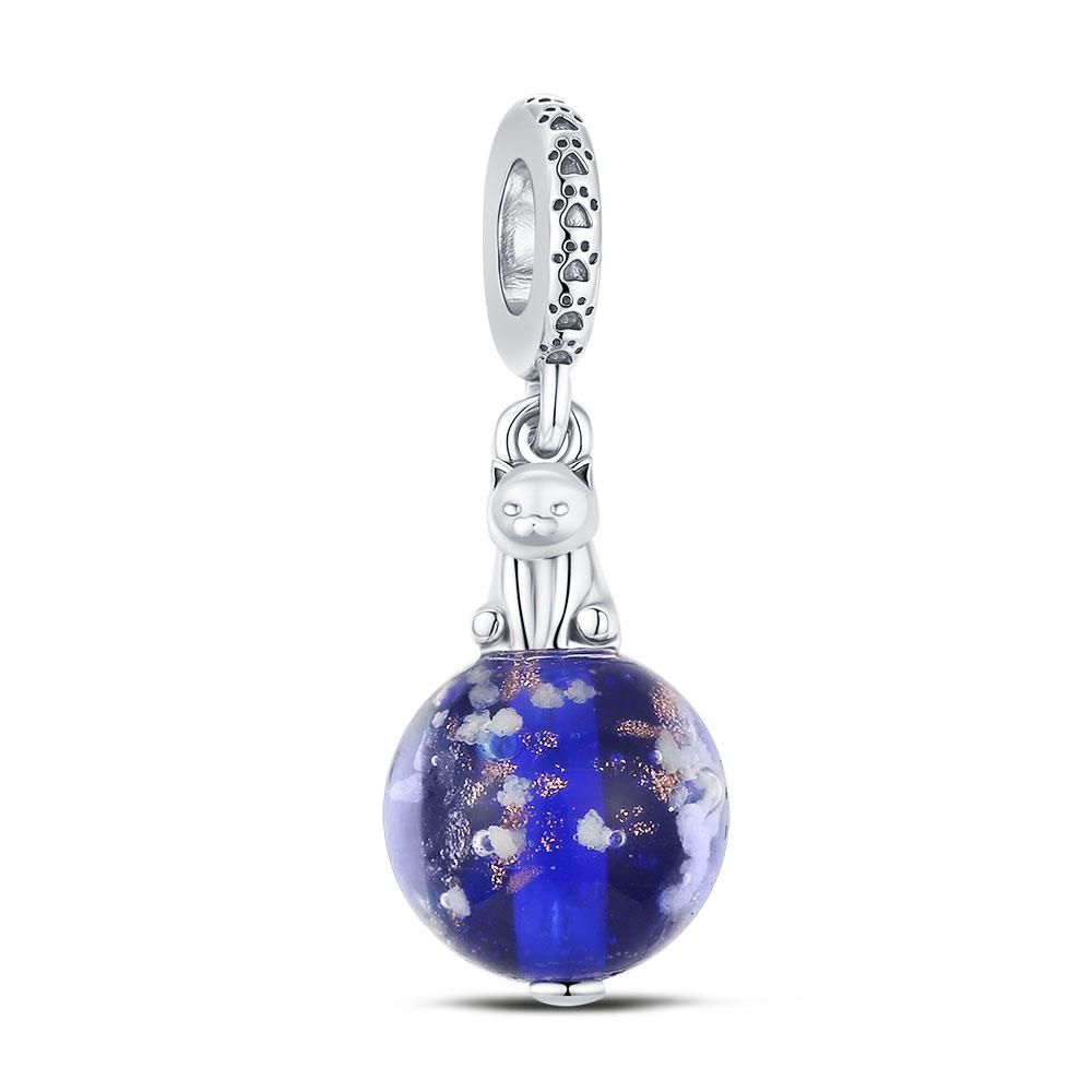 Copper Luminous Glass Charm Beads Are Suitable For Original Bracelet Diy Jewelry Making Design Women'S Gifts