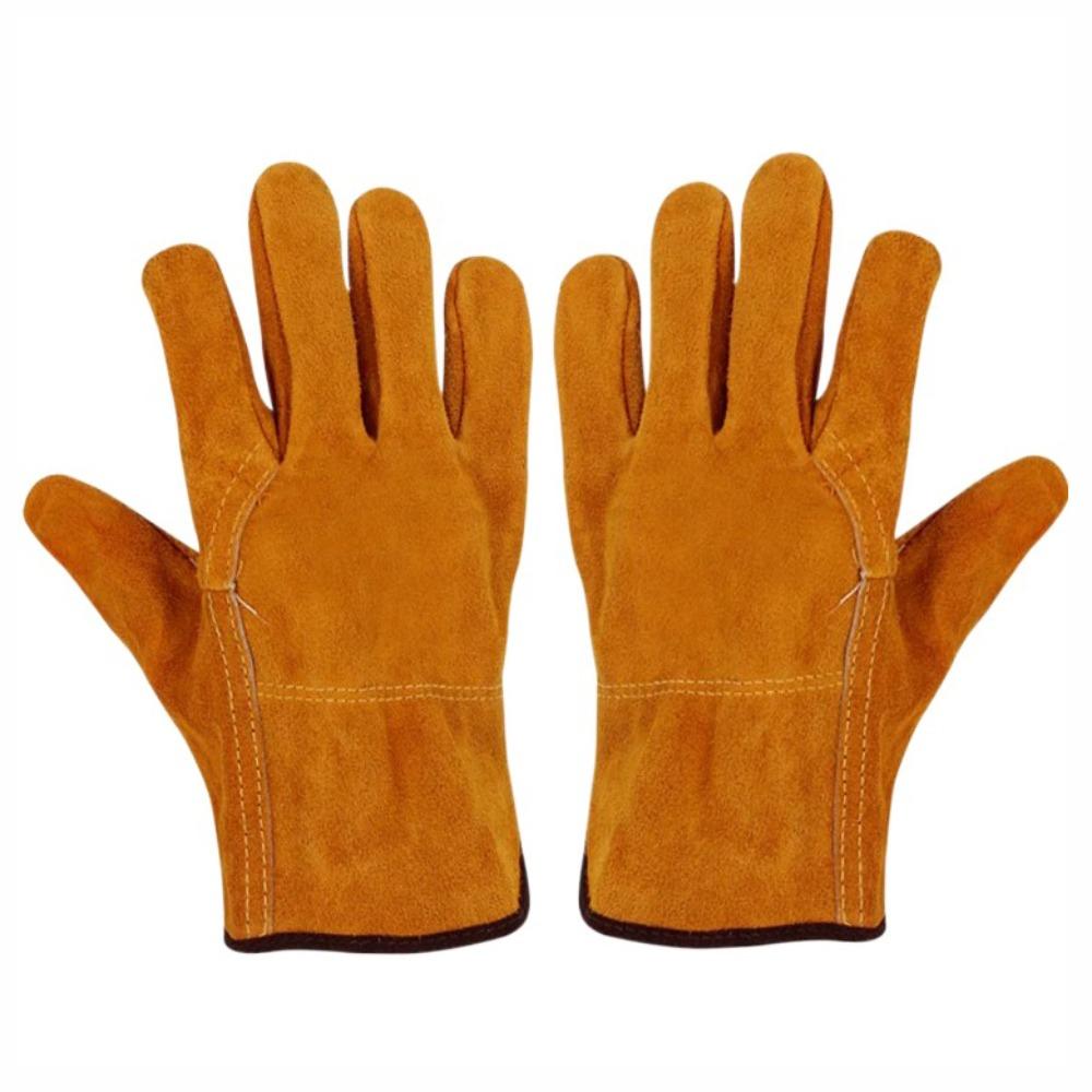 Cowhide Labor Gloves Soft Mechanic Glove New Security Protection  Hunting