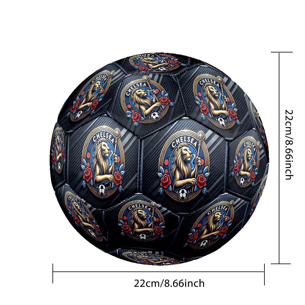 Chelsea FC Thema Fußball Ball Größe 5 Fußball Ball Weiche Haptik Professioneller Trainingsfußball für Outdoor-Sportarten