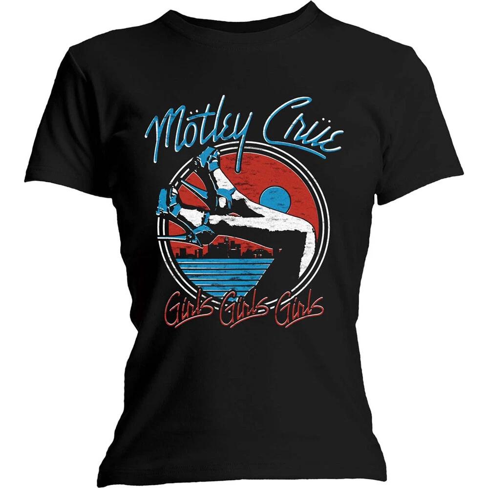 Motley Crue - Heels V3 - Ladies Junior Black T-shirt XS