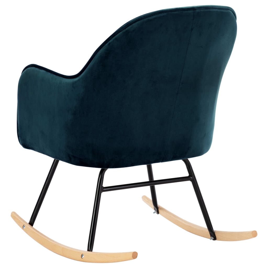 Rocking Chair Blue Velvet
