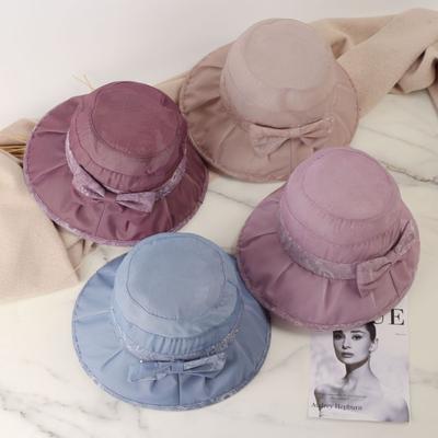 Sun Protection Uv Protection Sunshade Hat Fisherman Hat Vintage Women Bucket Cap Outdoor Shade Breathable Bucket Hats Printing Patchwork Hat