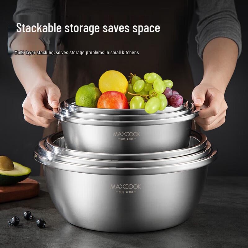 MAXCOOK 304 Stainless Steel Mixing Bowl