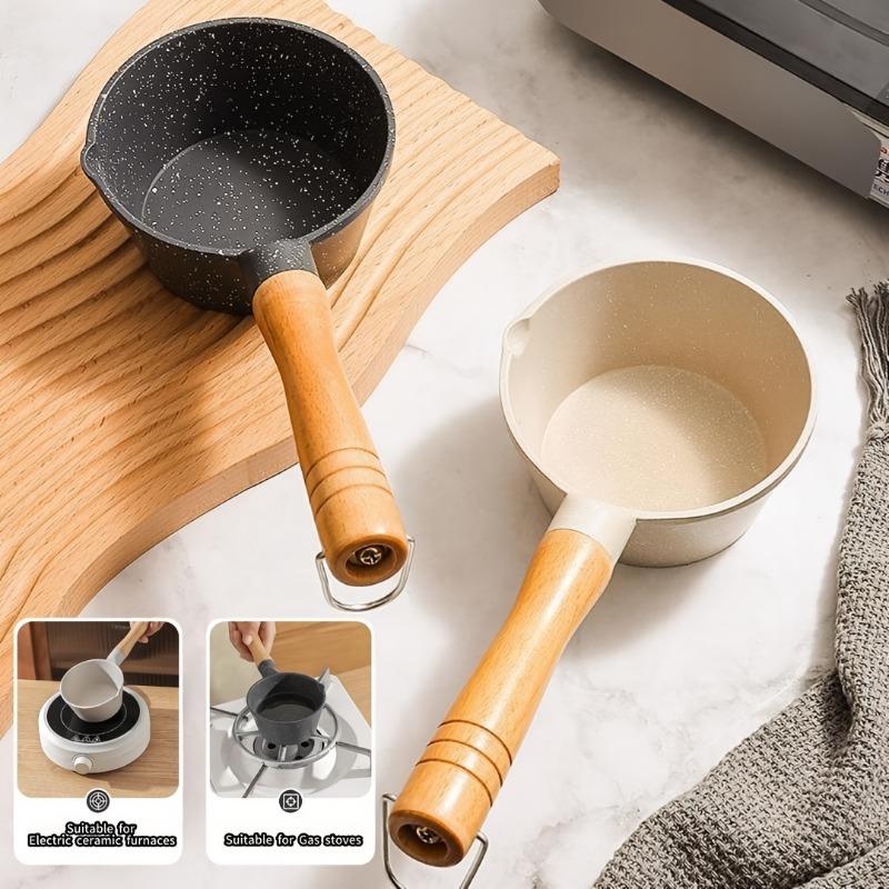 GUANHUANG long-handled non-stick mini pan works for frying eggs, heating oil and making sauces, fit for kitchen breakfast and outdoor cooking.