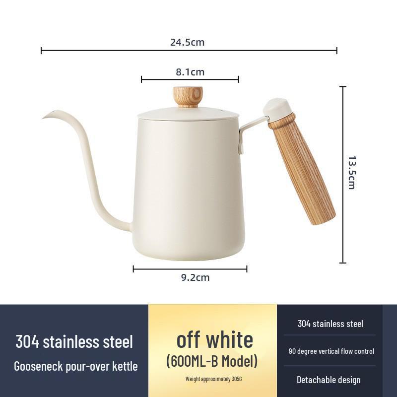 304 Stainless Steel Coffee Hand Brewer with Hanging Ear and Long Spout.