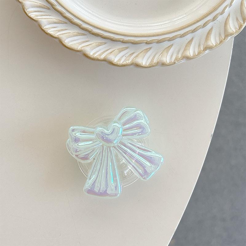 Colorful Bow Mobile Phone Airbag Bracket Wind Paste Retractable Women'S Desktop Bracket Creative