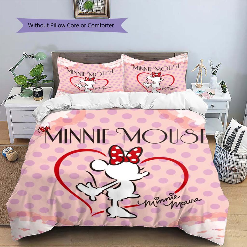 Bright Yellow Mickey Mouse Print Bedding Set, Comfortable and Warm, The Perfect Choice for Decorating A Child's Bedroom.