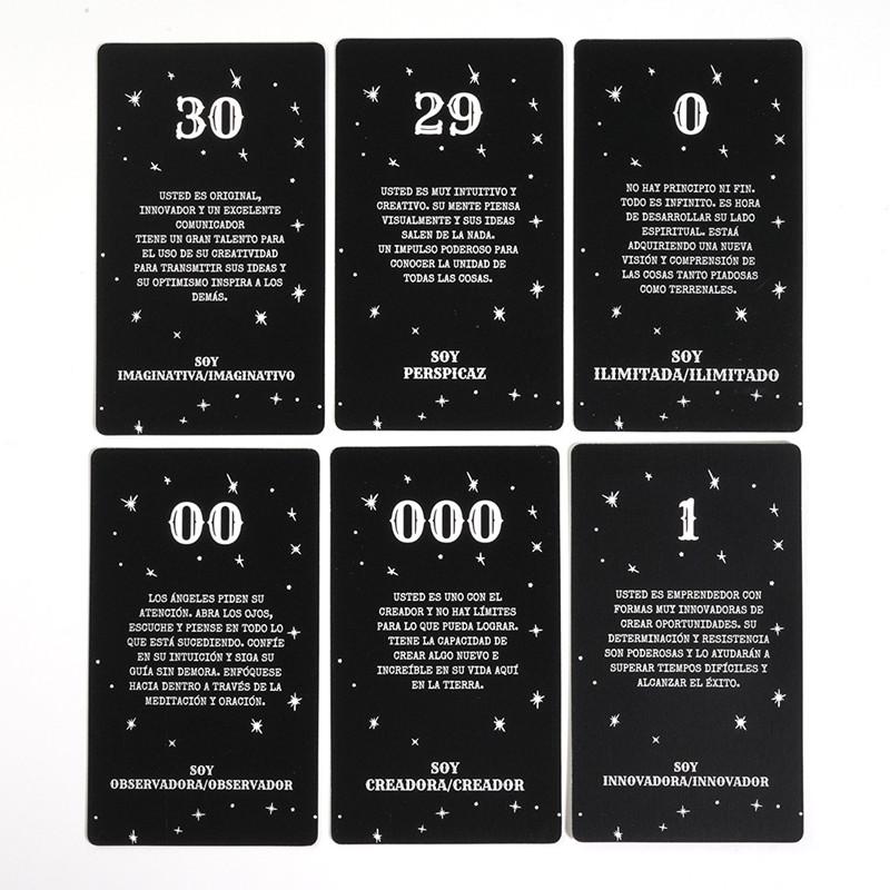 Spanish Angel Number Messages Tarot Cards Fortune Telling 44 Oracle Cards Fate Divination Tarot Deck Family Party Board Game