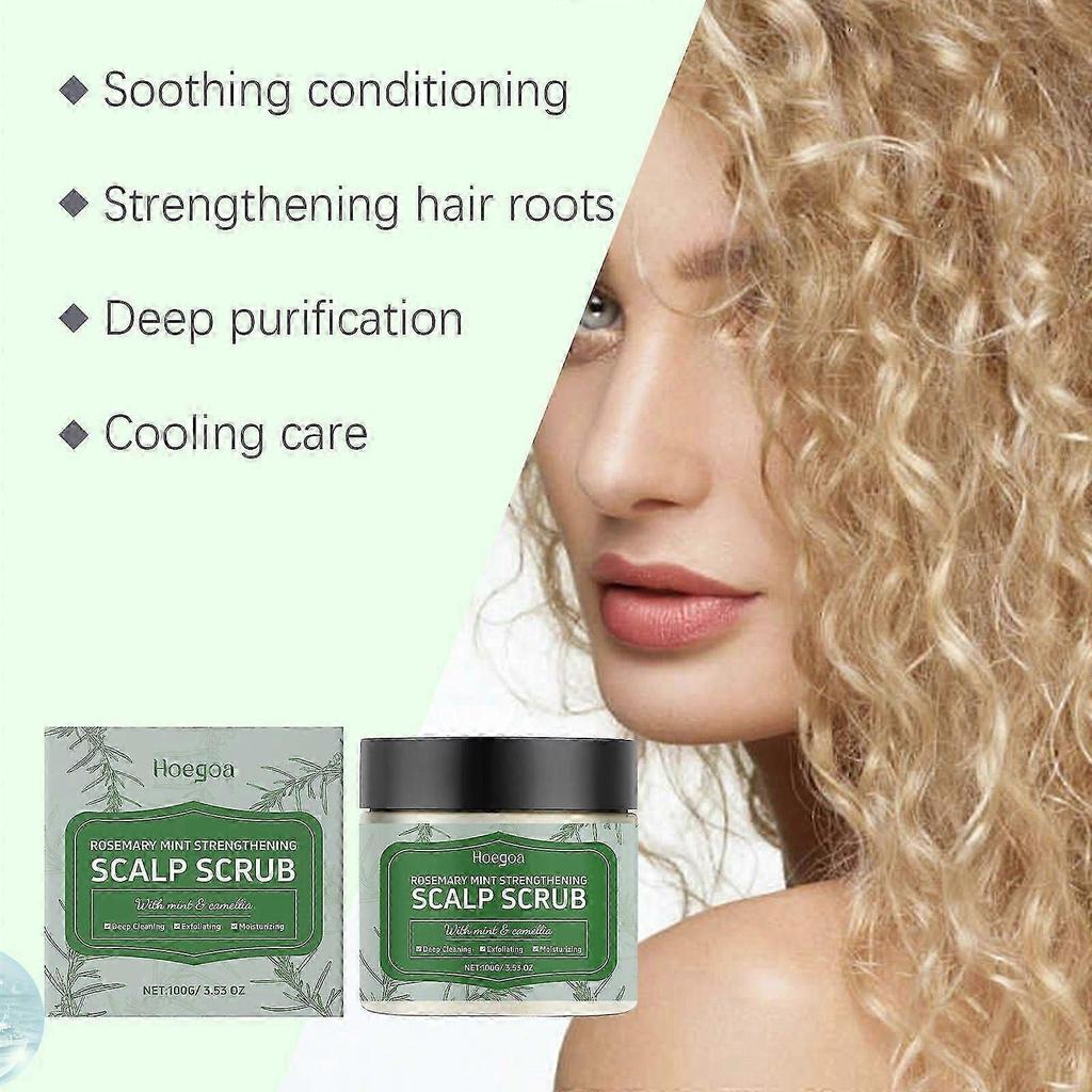 Rosemary Mint Scalp Scrub - Scalp Exfoliator for Dryness & Dandruff Relief, Deep Cleansing Hair Scrub, Oil Control & Nourishing Scalp Treatment