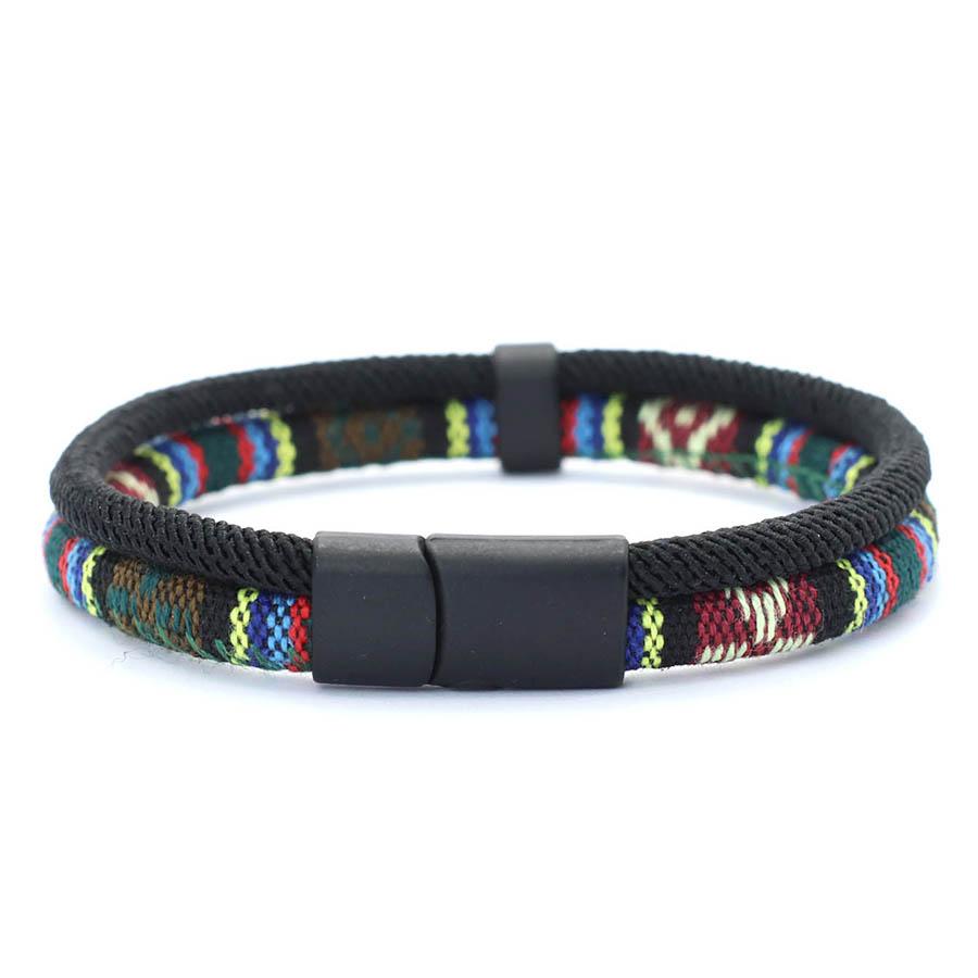 Stylish Tibetan Rope Bracelet Men 5 Colors Handmade Ethnic Wish Bangle Detachable Meditation Yoga Healing Fabric Braslet Pulsera