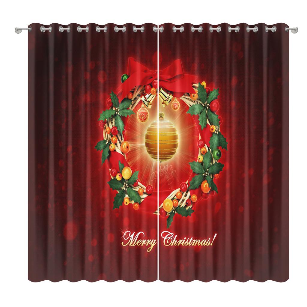 Weihnachtsvorhänge Schlafzimmer Wohnzimmer Balkon Verdunkelungsvorhänge Büro Hotel Isolationsvorhänge