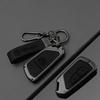 Valve Stems Caps For VOLKSWAGEN VW Fashion Zinc Alloy Leather Car Key Case Cover Shell For VW Volkswagen Golf 8 2020 SEAT Leon M QQ8