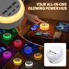 US Strip with Multiple Outlets and USB Charging Ports, LED Night Light for Bedroom Dorm