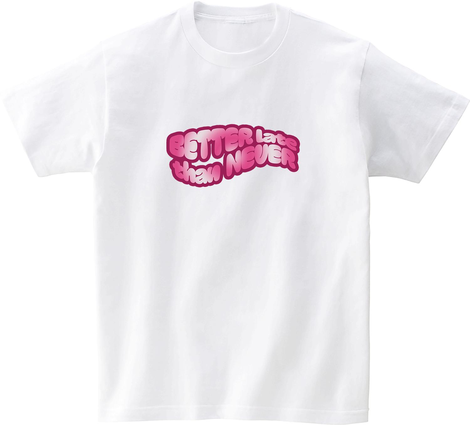 Awesome Us (23Ss) Better Late Than Never White Short Sleeve T-Shirt L/Free