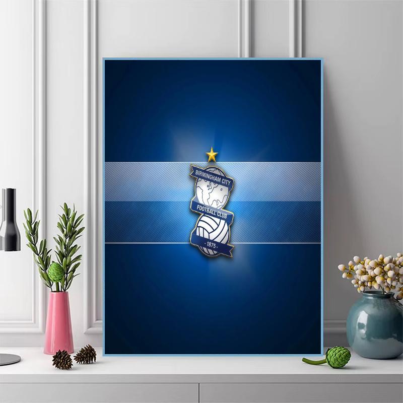 Birmingham City F.C 100% Round Full Drill 5D DIY Diamond Painting Embroidery Cross Stitch Rhinestone Décor