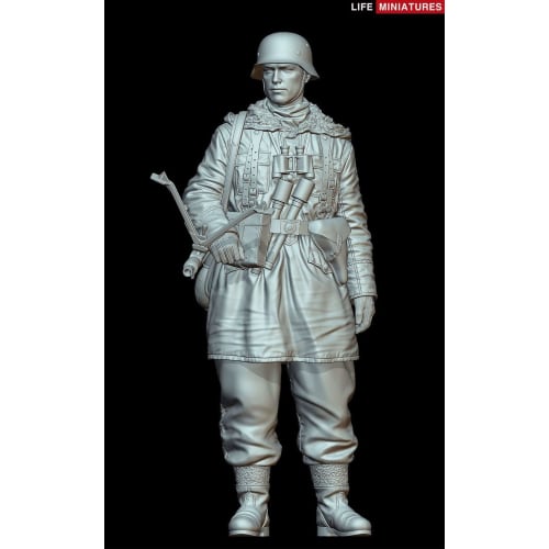 Life Miniatures 1/35 Scale World War II German Waffen-SS MG42 Gunner, Eastern Front 1943, Resin Kit, LM-35003, Molded In Color