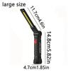 COB LED Folding Flashlight Portable Magnetic Work Light Lantern USB Rechargeable Waterproof Emergency Repair Camping Torch Lamp