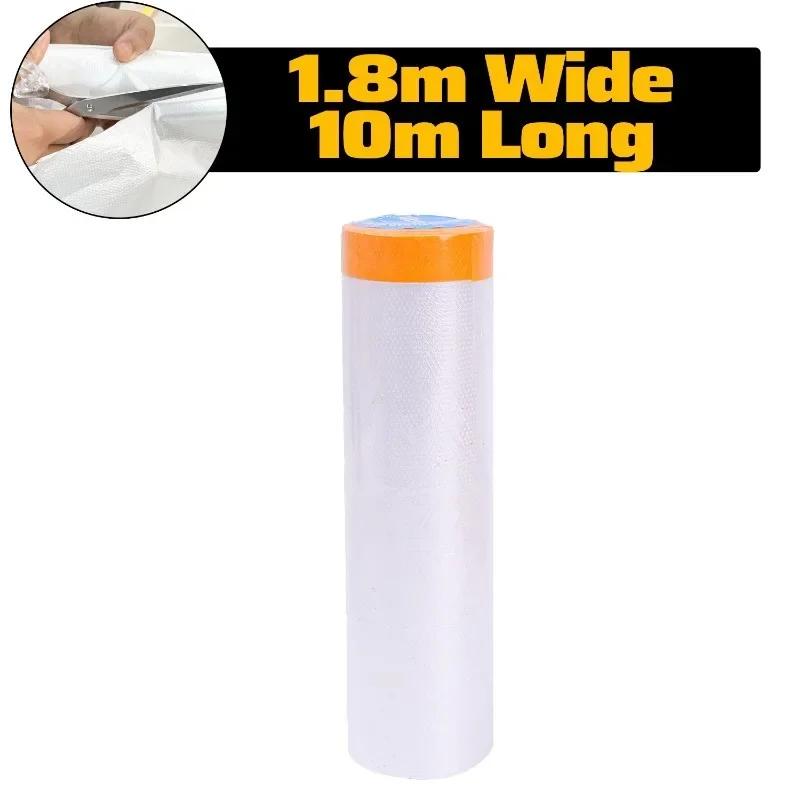 

Disposable Cuttable Dust Film Self-adhesive Dustproof Film Automotive Paint Masking Tape for Furniture Dormitory Dust Protection 1 Roll