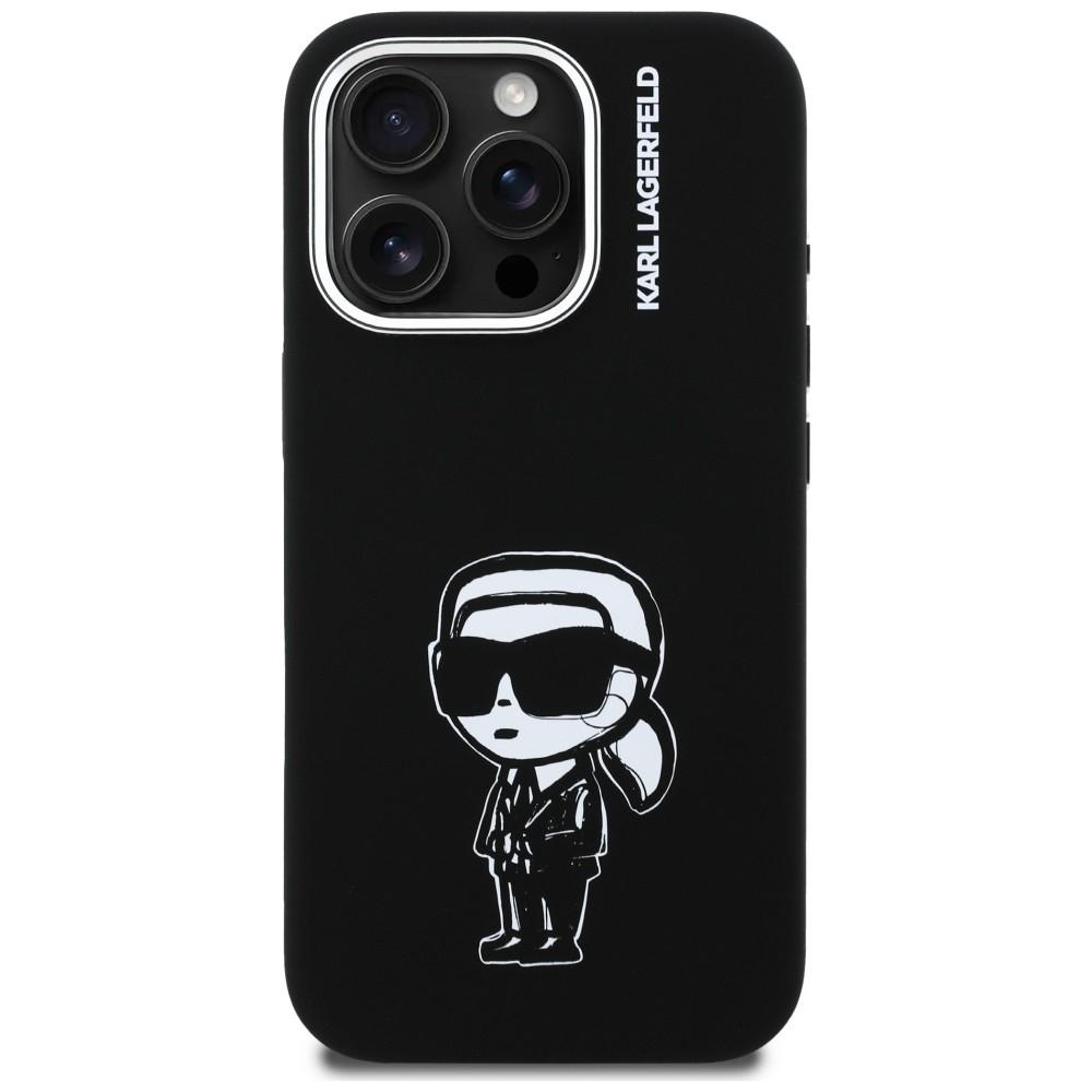 Karl Lagerfeld Silicone Karl Sketch MagSafe Case for iPhone 16 Pro Max Black
