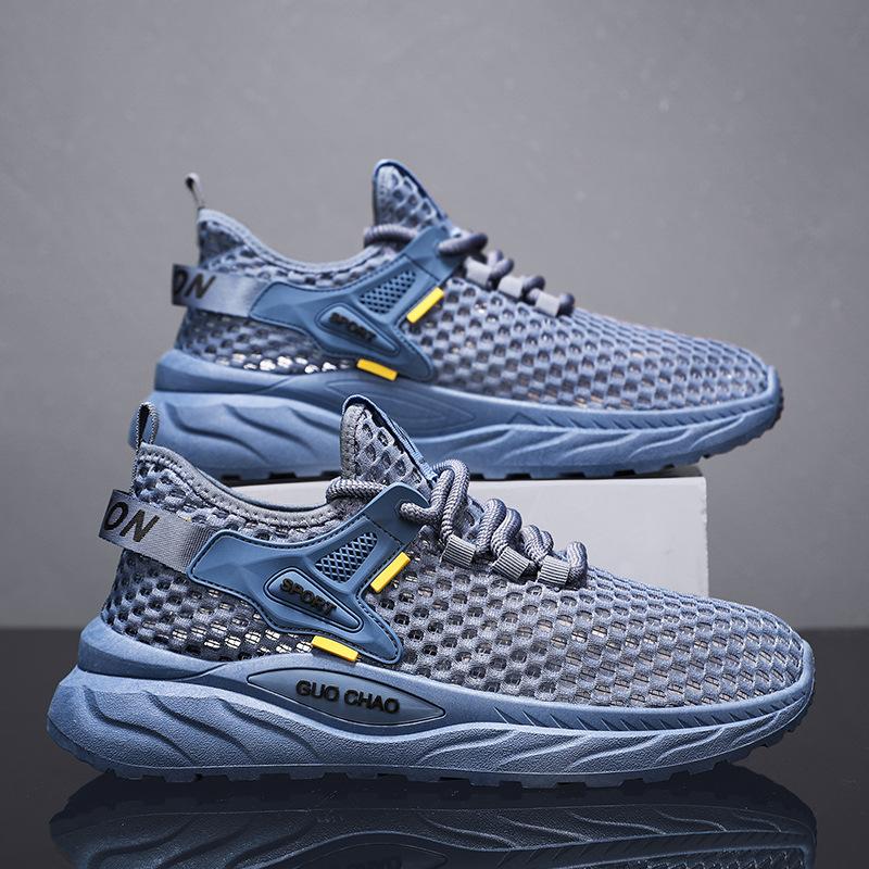 Summer new mesh shoes breathable fly knitting hollowed casual sports shoes youth street shots ins Internet celebrities popular shoes