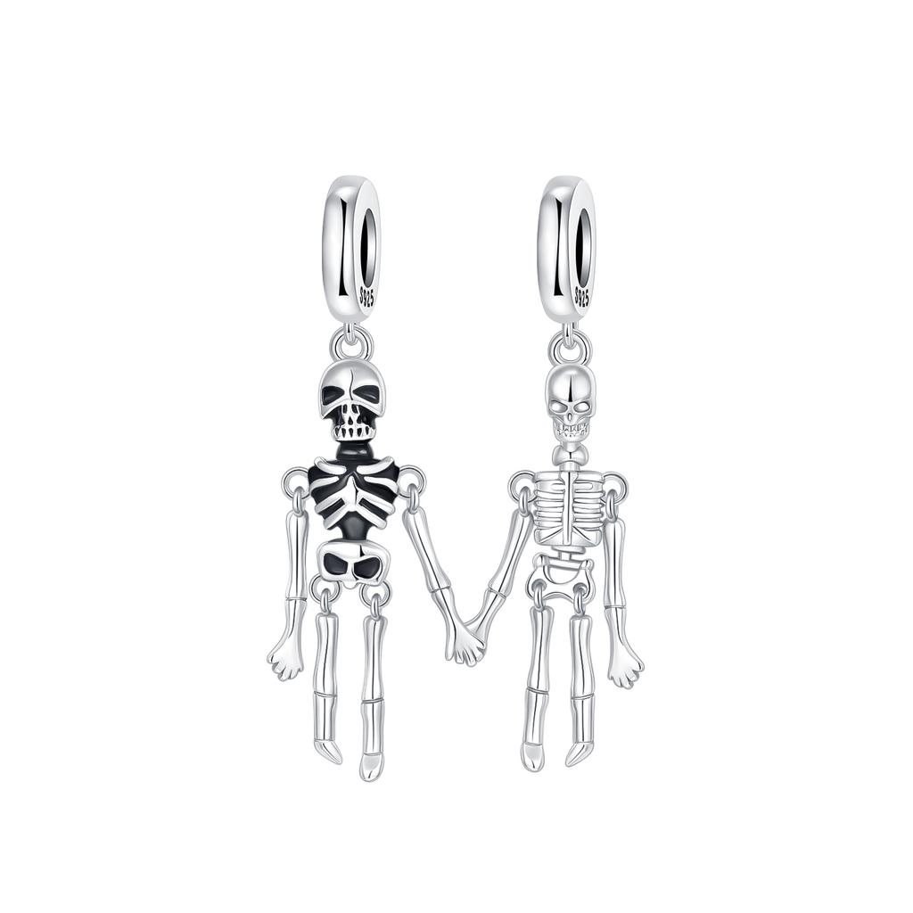 Copper Metal Halloween series Skeleton Madonna Pendant Bead Component High Quality Fine Jewelry Bead Components Designed For Authentic Original