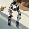 Flower Field Oil Painting Scarf Cotton Extended Long Ribbon Neckerchief Scarf Headband  Women