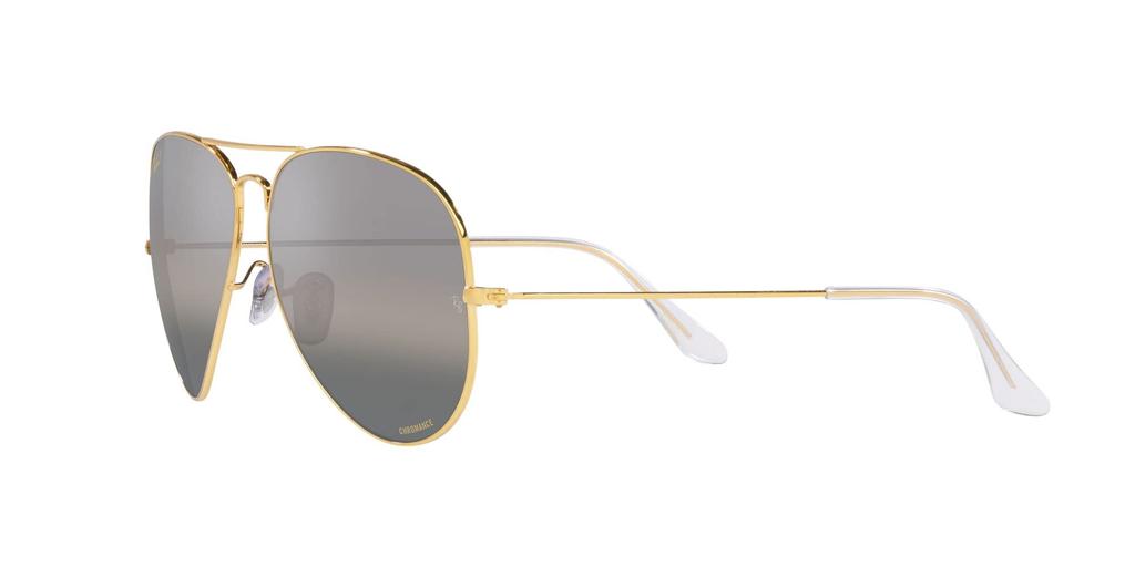 RB3025 Legend Dark Gray Gradient Polarized Silver Contrast Enhancement Size 58 Ray-Ban Sunglasses, Gold/Crystal Lenses,