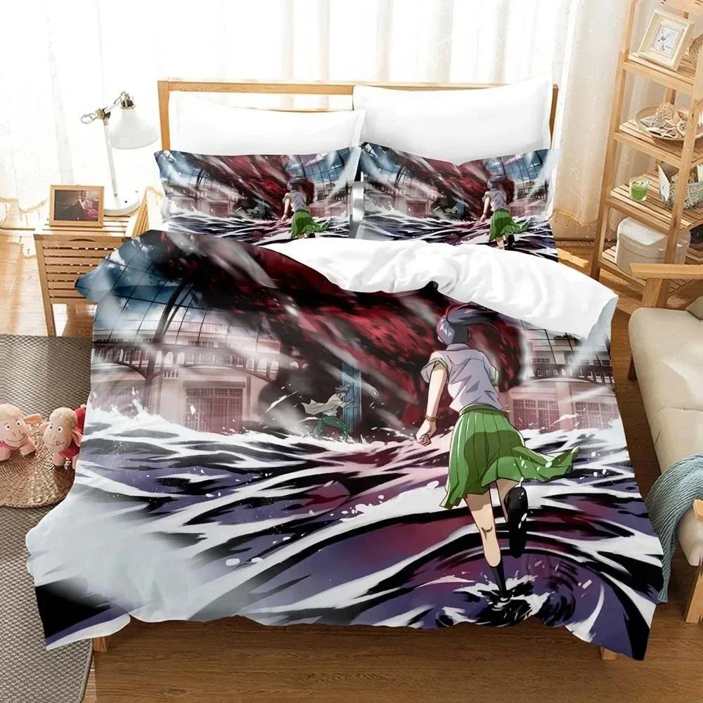 Comforter New 3D Anime Suzume No Tojimari Bedding Set Printed Bed Set With Bed Single Double Queen Super King Size
