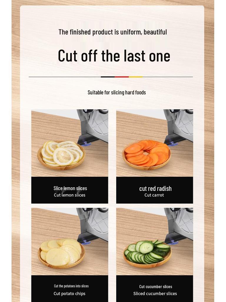 Stainless Steel Manual Electric Slicer for Fruits & Vegetables