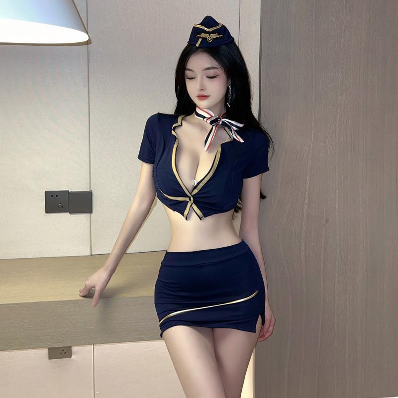 Siqing Sexy Bodycon Dress Pure Desire Stewardess Set