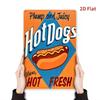 Tin Sign Hot Dogs Retro Style Funny  Wall Decor Metal Poster Plump Herbs Hot Fresh Kitchen Dining Bar Garage Man Cave Plaque Gif