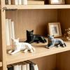 Minimalist Geometric Cat Figurines 3D Printed Figurine, Desktop Sculpture for Lovers, Creative Desk Accessories Women Nordic Style Small Animal Statue