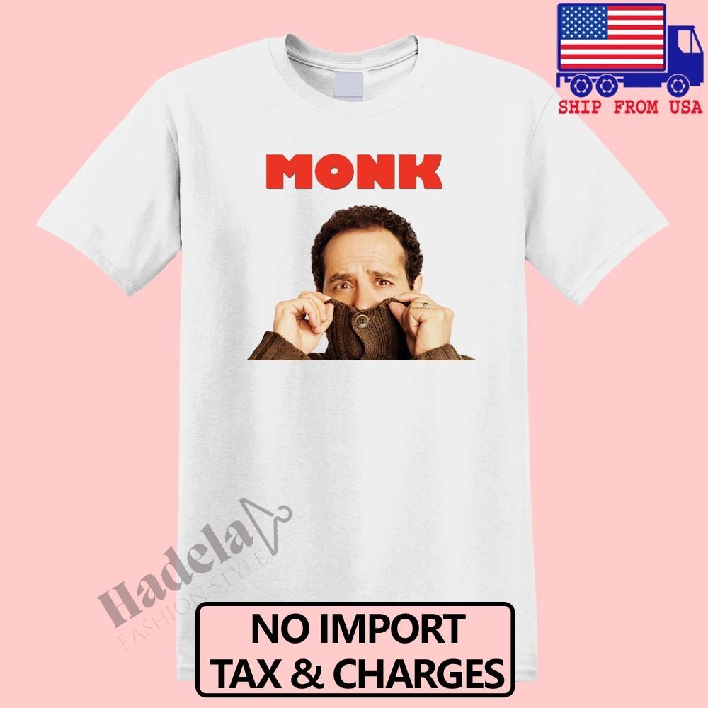 Monk TV show Men s White Size S-5XL XXXL
