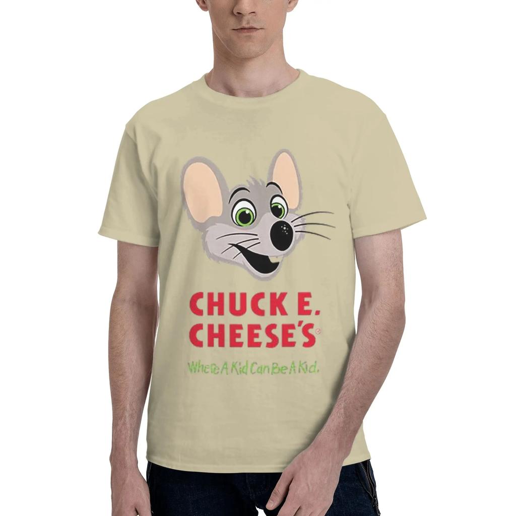 Chuck E Cheese  100 Cotton TShirt Mens Oversized T Shirts Men Crew Neck Short Sleeve S6XL