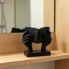 3D Printed Abstract Face & Hand Reading Sculpture Modern Minimalist Art Figurine Exquisite