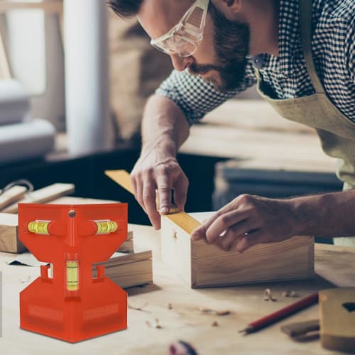 Post Leveler, Pipe Level - Pipe Angle Meter, Column Level Gauge, Magnetic Level Measuring Instrument Small Pipe Leveling Tool - 3 Vial Leveling Tool,