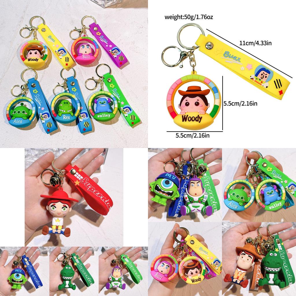 Adorable 2024 Cartoon Toy Story Buzz Lightyear Keychain Cute Figure For Kids Gifts