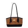 Retro matte rhombus small bag women's new fashion contrasting color tote bag autumn and winter popular commuter shoulder bag