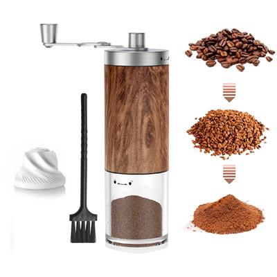 ESTVLB Coffee Mill, Wood Grain, Hand Grind, Manual Coffee Mill, Manual, Portable Hand Coffee Machine, Manual Grinder, Coffee Mill, Small,