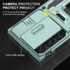 For Samsung Galaxy S25 Ultra Case Kickstand Slide Lens Lid PC+TPU Drop-Proof Phone Cover