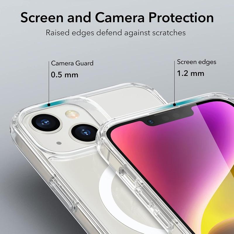 Magnetic Transparent Phone Case for Magsafe for iPhone 17 16 15 14 Plus 13 12 11 Pro Max 17E 16E Air Wireless Charge Back Cover