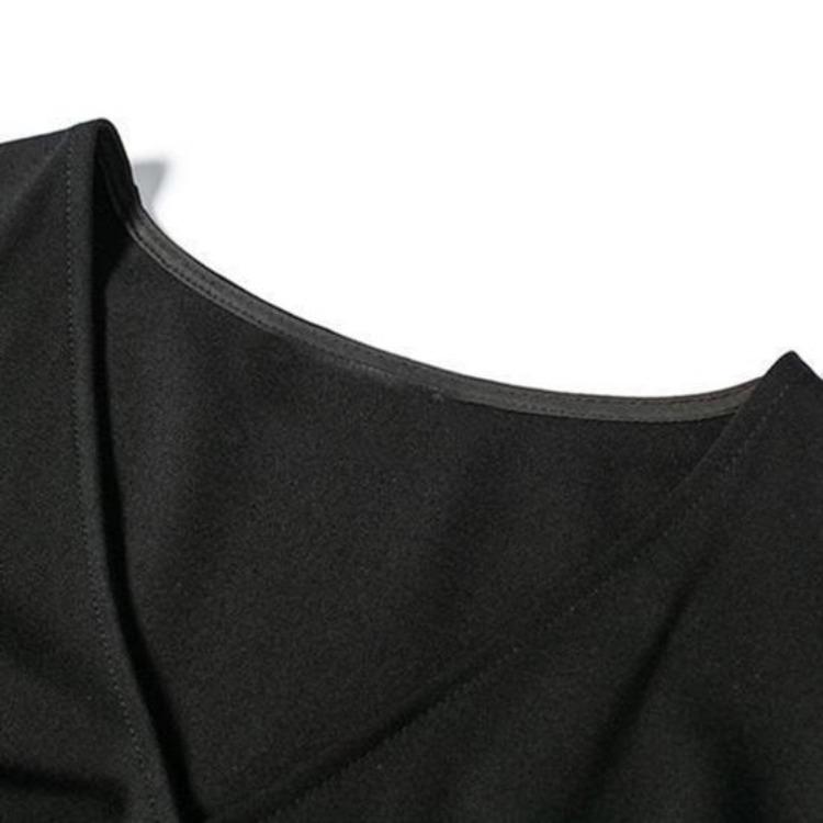 Damen Sommer Freizeitkleid Kurzarm V-Ausschnitt Hohe Taille Raffung Bodycon Mini Einteiler Slim Fit Kleid
