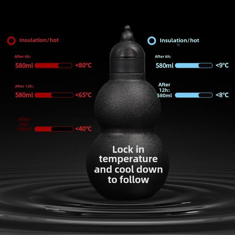 Gourd Insulated Cup - 316 Stainless Steel Large Capacity High-Quality Sports Bottle for Men and Women - Versatile Flask