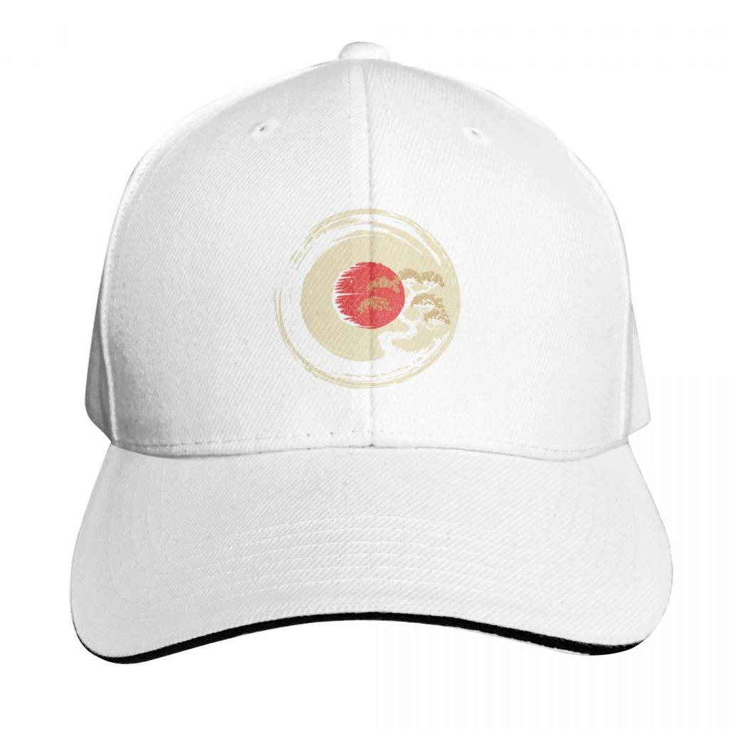 Bonsai Tree In Japanese Zen Buddhist Enso Circle Baseball Cap Hat Baseball Cap Tea Hat Womens Golf Clothing Unisexs