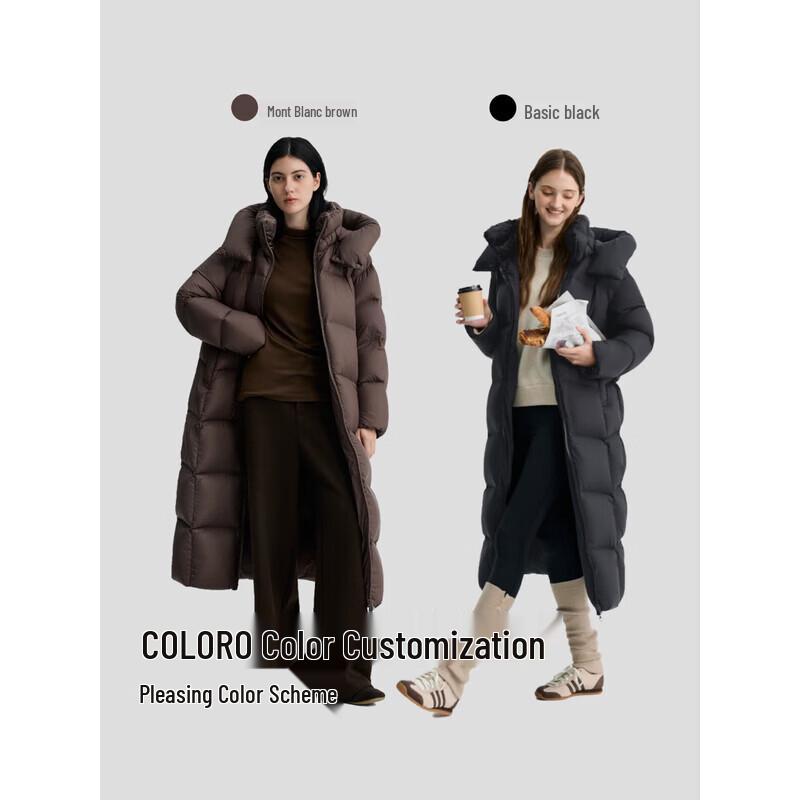 Bingjie Women's Long Hooded Down Jacket J5400DO91