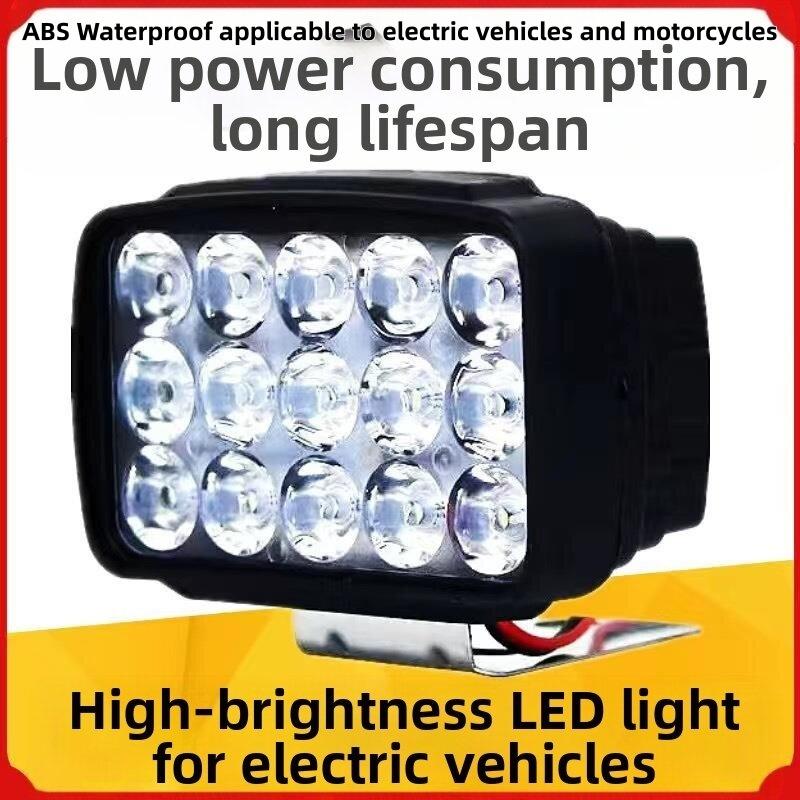 15 Led 12V-80V Motorcycle Headlight Super Bright Front Worklight Fog Lamp Modified Accessories 1Pc