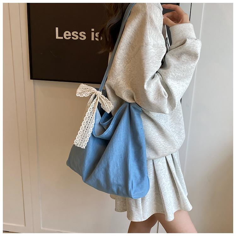 IELGY Casual Commuter Large Capacity Denim Tote Bag