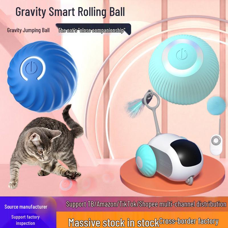 Electric Smart Cat Toy Ball: Self-Entertainment, Decompression, Teasing Stick - Pet Supplies